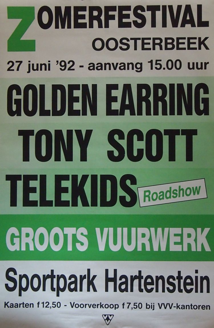 Golden Earring show poster June 27 1992 Oosterbeek - Open Air (Collection Edwin Knip)